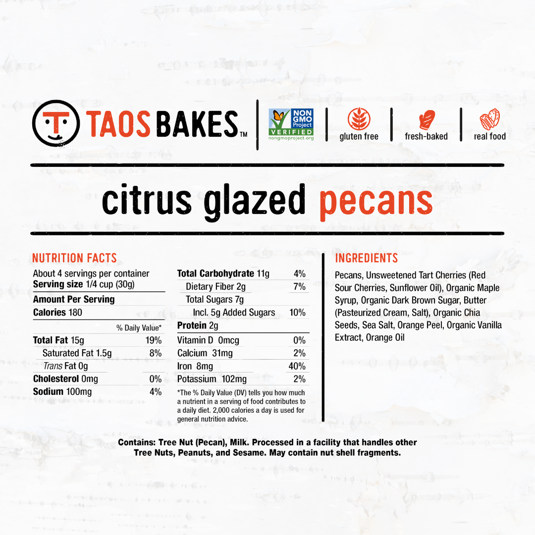 CosmoNuts - Citrus Glazed Pecans - 8 BAGS (4oz Ea.)