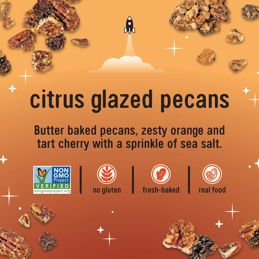 CosmoNuts - Citrus Glazed Pecans - 8 BAGS (4oz Ea.)