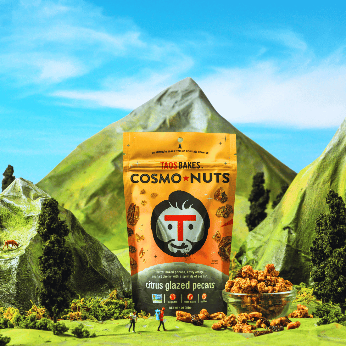 CosmoNuts - Citrus Glazed Pecans - 8 BAGS (4oz Ea.)
