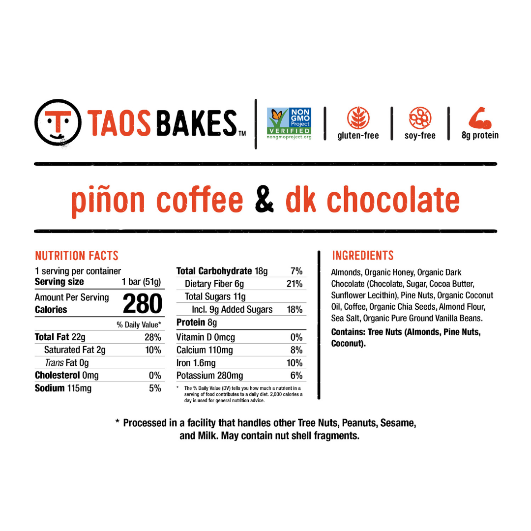 PIÑON COFFEE + DK CHOCOLATE - 12 BARS