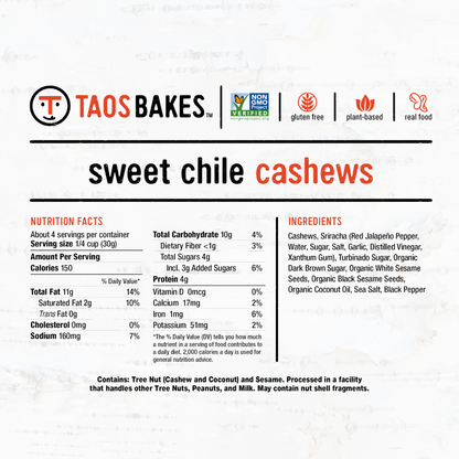 CosmoNuts - Sweet Chile Cashews - 8 BAGS (4oz Ea.)