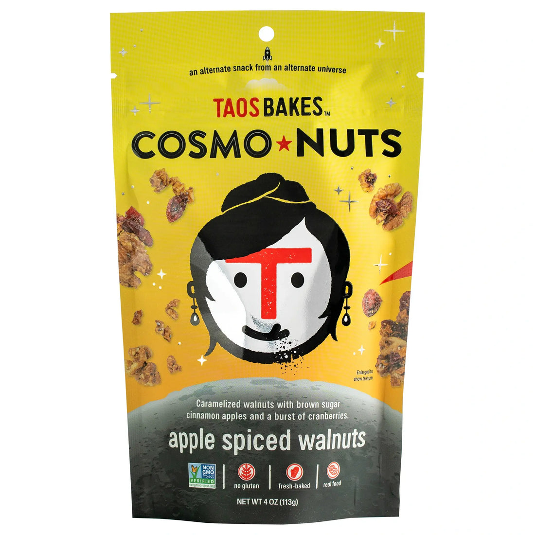 CosmoNuts - Apple Spiced Walnuts - 8 BAGS (4oz Ea.)