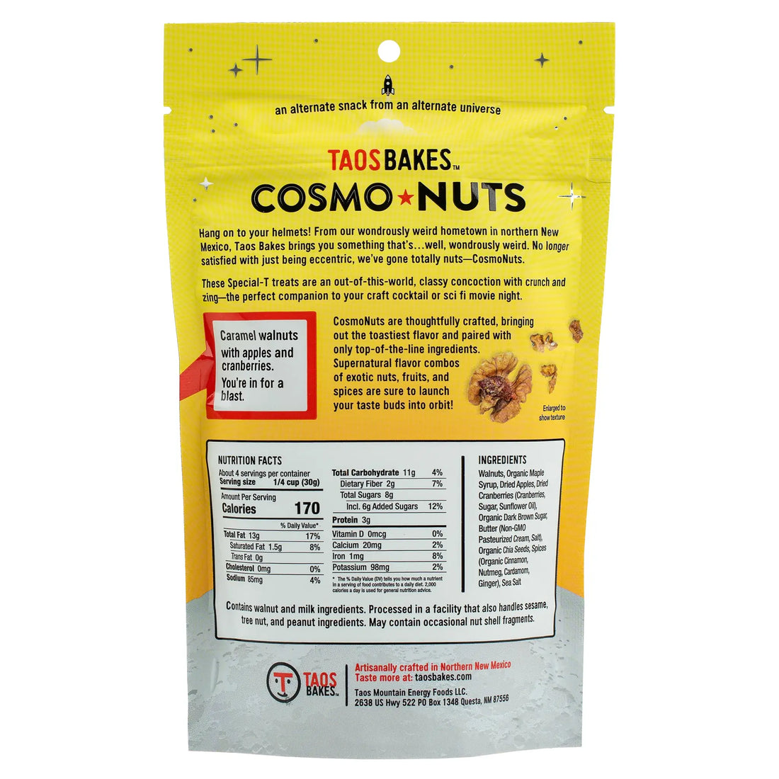 CosmoNuts - Apple Spiced Walnuts - 8 BAGS (4oz Ea.)