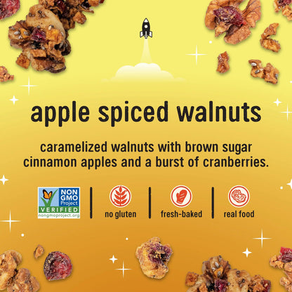 CosmoNuts - Apple Spiced Walnuts - 8 BAGS (4oz Ea.)