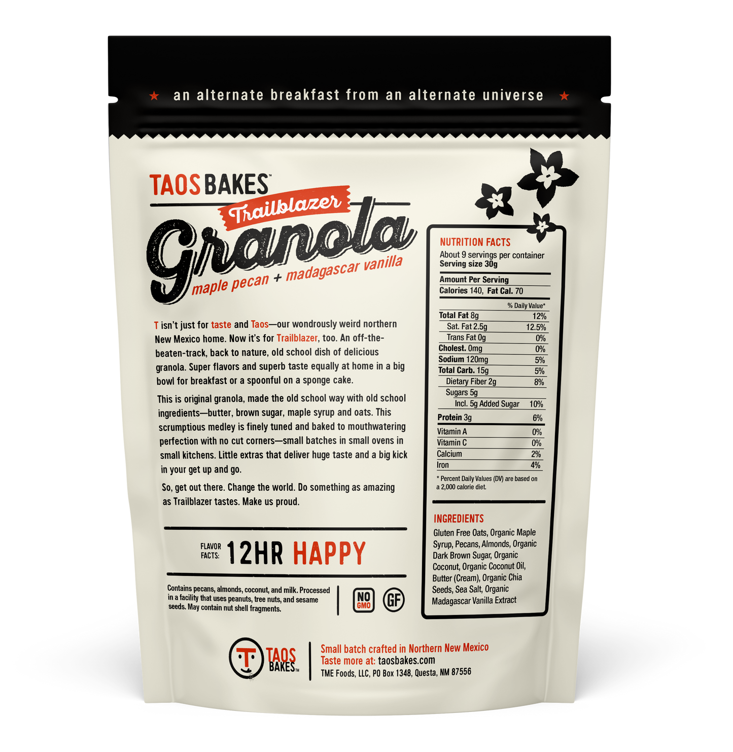 Trailblazer Granola - Maple Pecan + Madagascar Vanilla - 6 BAGS (10oz Ea.)