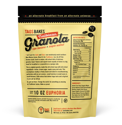 Trailblazer Granola - Ripe Banana + Maple Walnut - 6 BAGS (10oz Ea.)